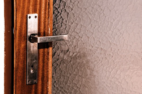 Silver door handle — Stock Photo, Image