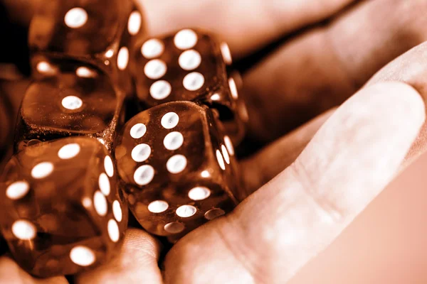 Dice in the hand — Stock Photo, Image