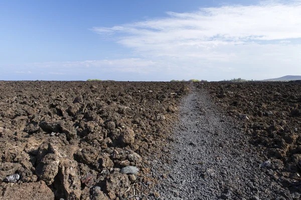 Path through lava - great trekking — Stock Photo, Image