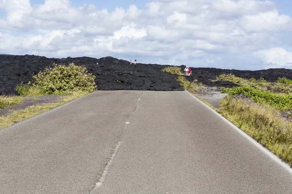 Lava over the road - end — Stock Photo, Image