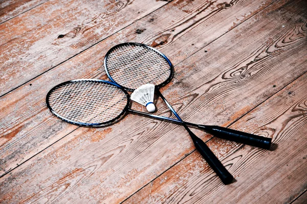 Vintage badminton raket — Stok fotoğraf