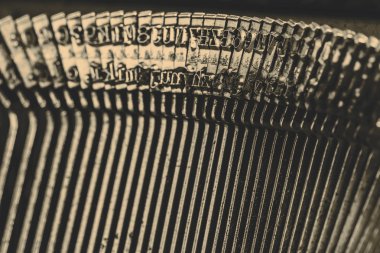 Eski Daktilo mektupları closeup