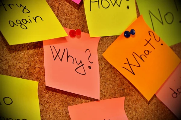 Notice board with sticky note pads — Stock Photo, Image