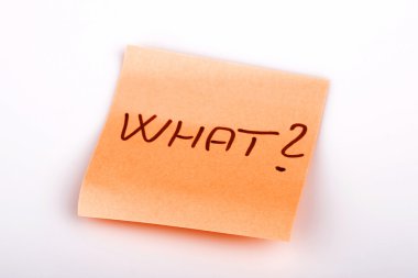 Yapışkan Not İletisi beyaz yalıtılmış - Ne ?