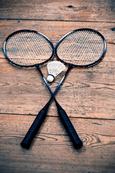 Vintage badminton raket — Stok fotoğraf