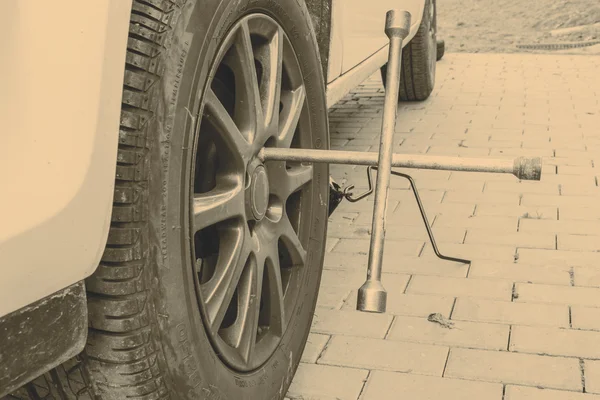 Egy autó gumik — Stock Fotó