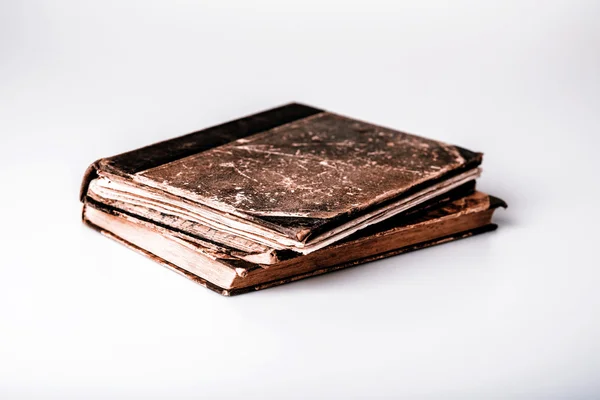 Beautiful old two books closeup on white background — Stock Photo, Image