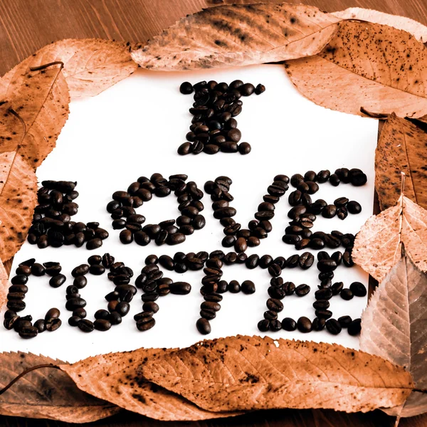 I love coffee — Stock Photo, Image