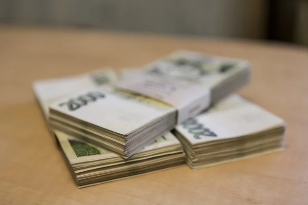 A pénz - nagy halom bankjegyek Pack — Stock Fotó