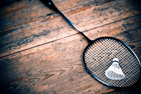 Vintage badminton racket — Stockfoto