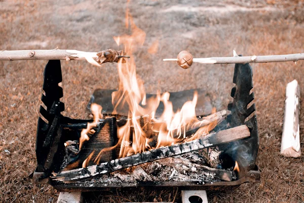 Salchichas en llamas — Foto de Stock