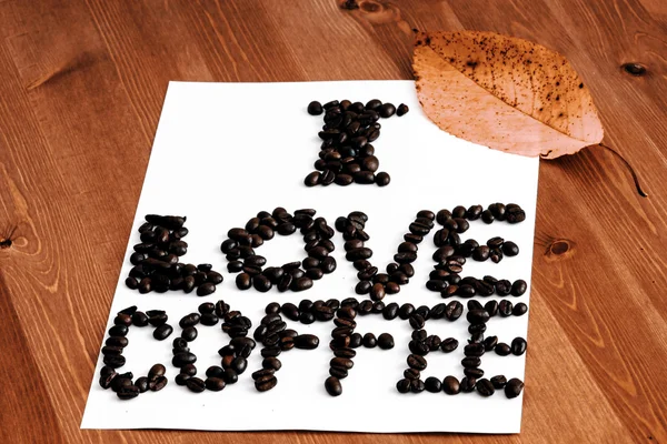 I love coffee — Stock Photo, Image