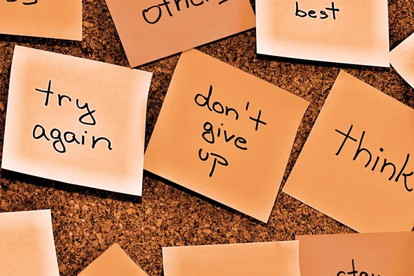 Notice board with sticky note pads — Stock Photo, Image