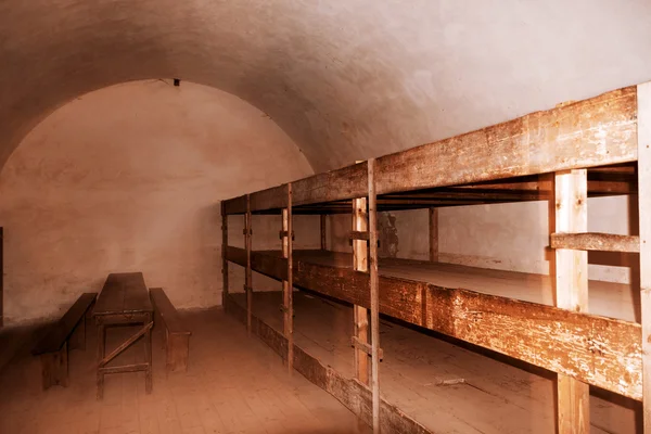 Fortezza di Terezin - letti in legno — Foto Stock