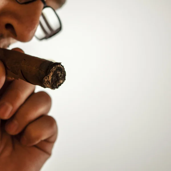 Man met sigaar, zakenman, viering — Stockfoto