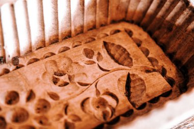 eski ahşap tereyağı form