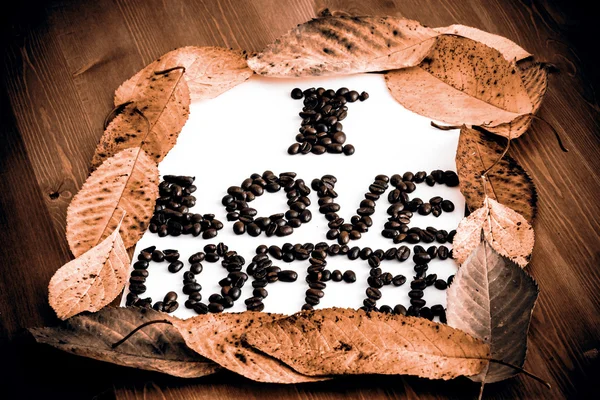 I love coffee — Stock Photo, Image