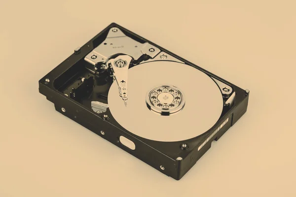 Pevný disk disk hdd izolované na bílém pozadí — Stock fotografie