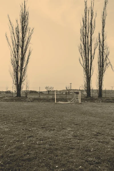 Dorfkicker oder Fußballplatz — Stockfoto