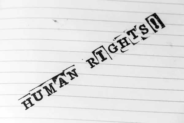 Human rights text on paper — Stock Photo, Image