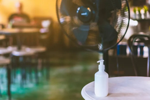 Botella Gel Alcohol Para Limpieza Manos Para Evitar Propagación Del — Foto de Stock