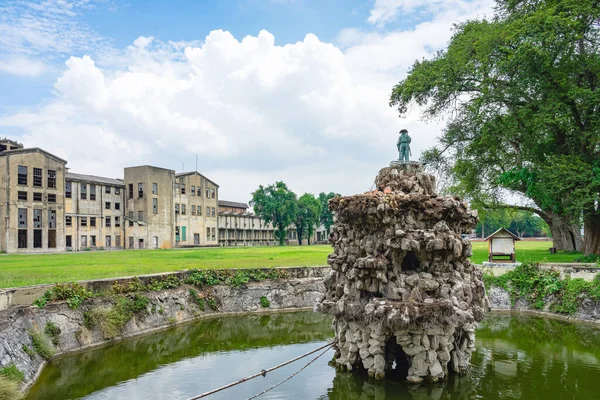 The old paper mill used to produce paper and banknotes during World War II, transformed into a new public attraction in Kanchanaburi, Thailand. (Cultural Economics with Tourism). Historical buildings.