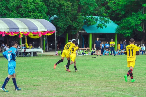 Kanchanaburi Thailand Luglio Allenamento Partita Calcio Tra Squadre Calcio Giovanili — Foto Stock
