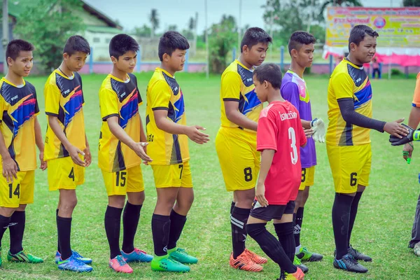 Kanchanaburi Tayland Temmuz Gençlik Futbol Takımları Arasında Temmuz 2018 Kanchanaburi — Stok fotoğraf