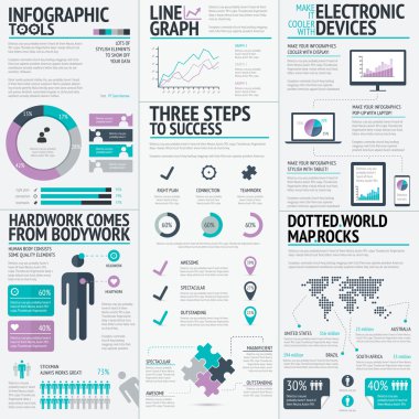 renkli iş Infographic vektör yeni bir sunu için