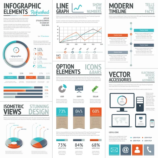 Инфографические векторные элементы бизнеса и корпоративного анализа — стоковый вектор