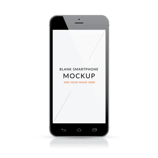 Schwarze moderne Smartphone-Attrappe Vektor-Illustration — Stockvektor