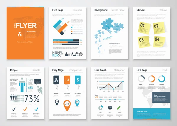 Infographic corporate elementen en vector design illustraties — Stockvector