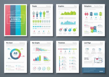 Infographic iş broşür illüstrasyon vektör grafik