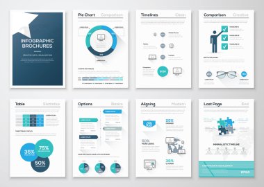 Creative Infographic vektör kavramı. İş grafik broşürler