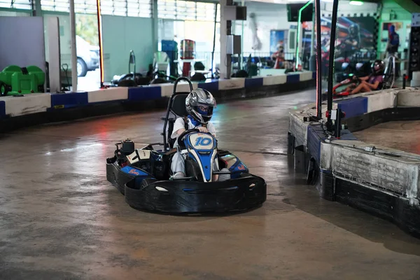 Mackay Queensland Australia April 2021 Woman Drives Kart Fun Recreational — 图库照片