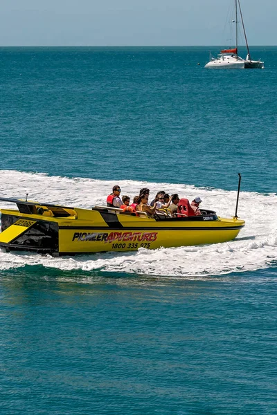Airlie Beach Queensland Austrália Abril 2021 Passageiros Divertindo Passeio Adrenalina — Fotografia de Stock
