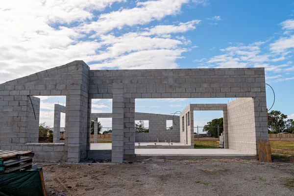 Mackay Queensland Australia Mayo 2021 Una Casa Que Construye Partir Imagen De Stock