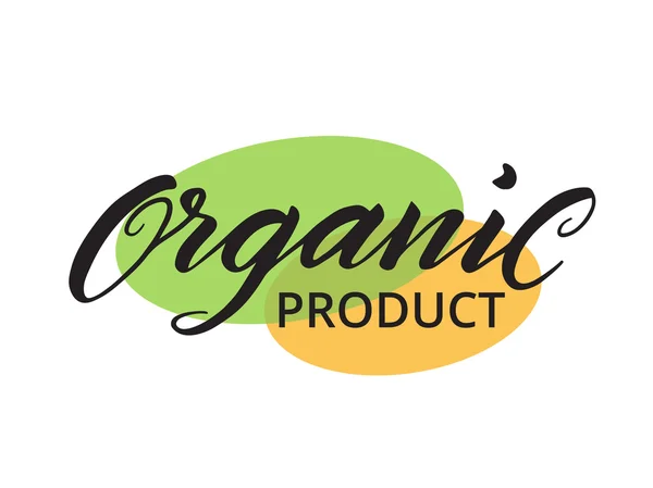 Etiqueta de loja orgânica, modelo de logotipo para lojas de alimentos saudáveis — Vetor de Stock