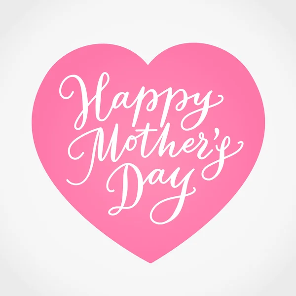 Feliz día de las madres dibujado a mano letras — Vector de stock