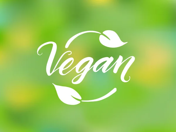 Letras escova Vegan mão desenhada — Vetor de Stock