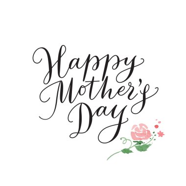 Mutlu anneler günü çizilmiş yazı