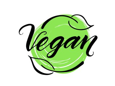 Vegan el fırça yazı çekilmiş