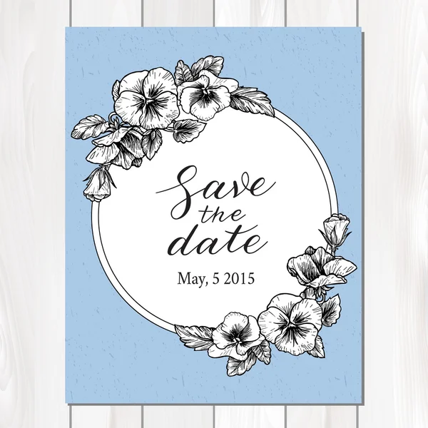 Enregistrer la date invitation de mariage — Image vectorielle