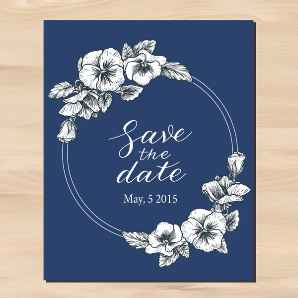 Αποθήκευση της ημερομηνίας πρόσκλησης γάμου — Διανυσματικό Αρχείο