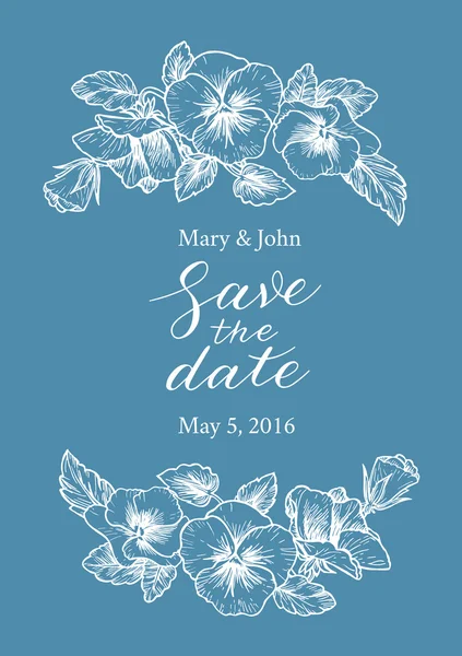 Enregistrer la date invitation de mariage — Image vectorielle