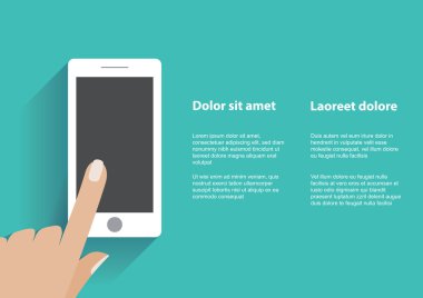Boş ekranlı akıllı telefonu tut