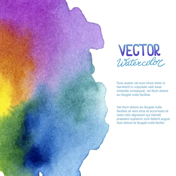 Fond d'aquarelle abstrait pour votre conception — Image vectorielle