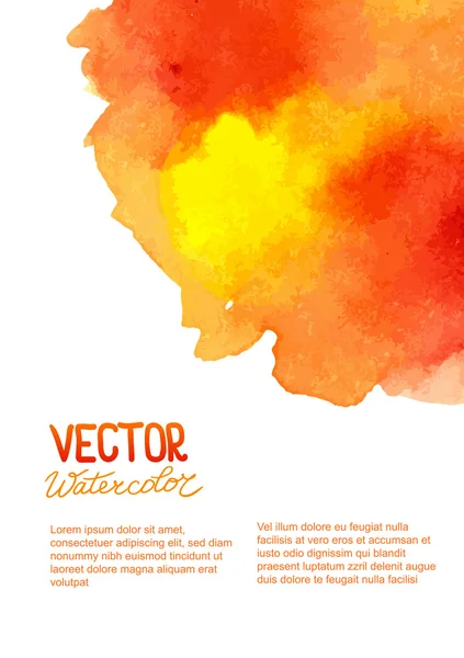 Abstracte aquarel achtergrond voor uw ontwerp — Stockvector