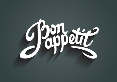 Afiyet olsun el çizilmiş yazı