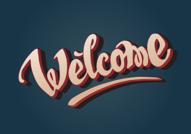 elle çizilmiş yazı hoş geldiniz